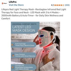 RevitalGlow LED Therapy Mask - White